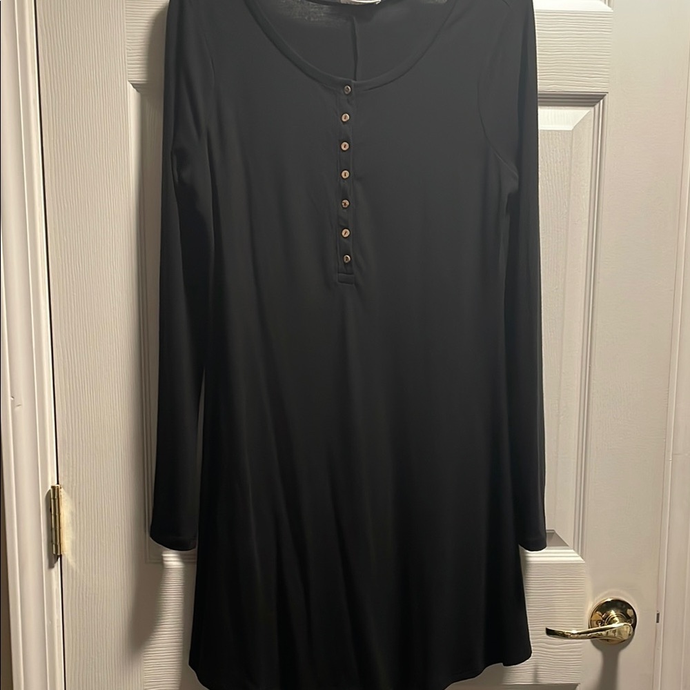 Comfortable Black Long Sleeve Dress